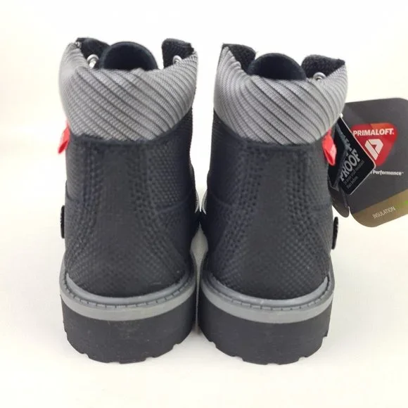 Timberland 6 IN Helcor Black Leather Waterproof Boot KIDS - Picture 6 of 12